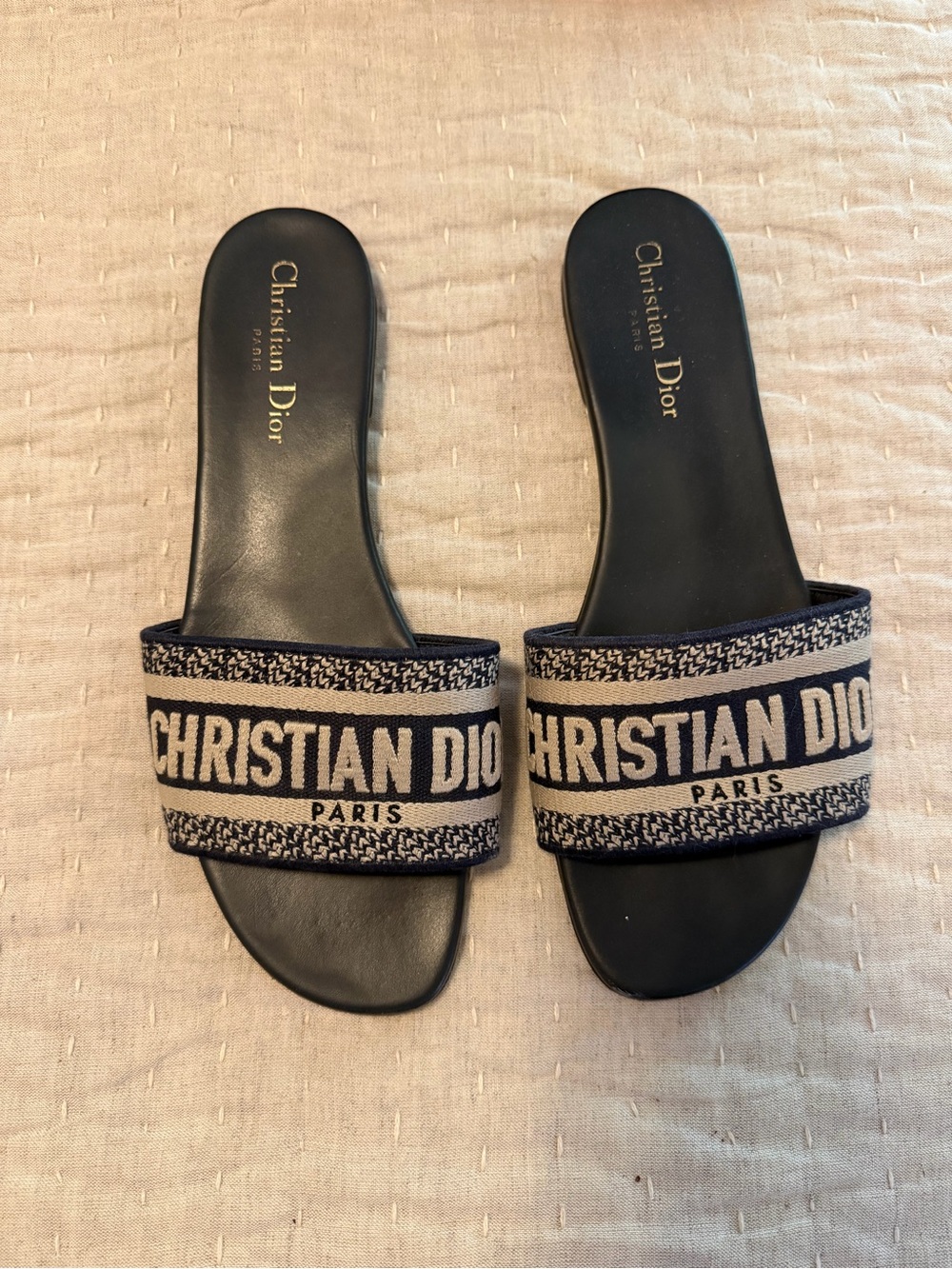Christian Dior Navy Dway Slide